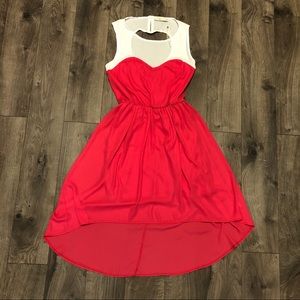 Malloy hi lo dress with heart cutout